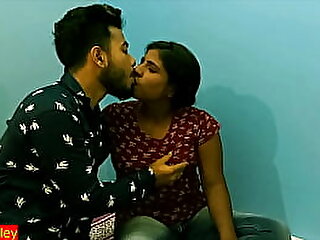 Desi Teenager inclusive having sexual intercourse on every side Fellow-clansman secretly!! 1st lifetime breast-feed fucking!!